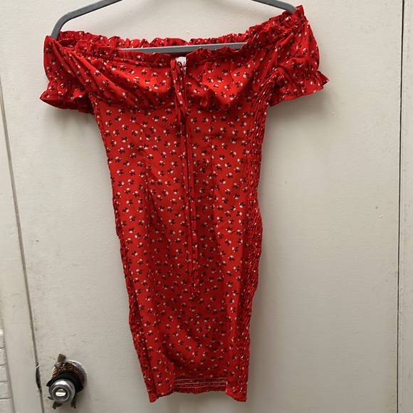 Polly Off The Shoulder Ruched Sundress Size 2 - Picture 13 of 16